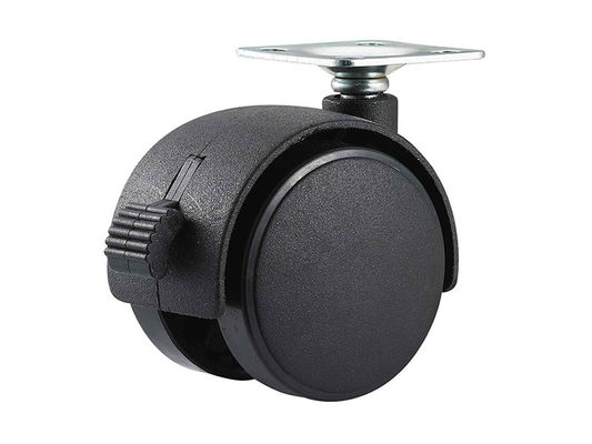 50 mm, casse di piastra nera, Nylon Twin Sound Mobili universali ruote di castoro