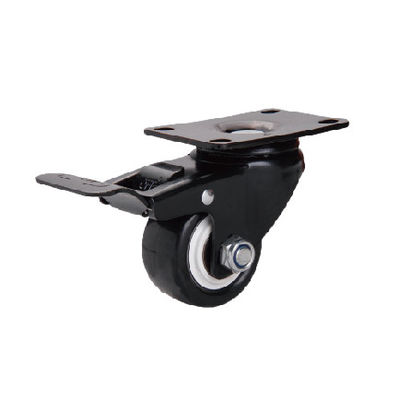 PP PU PVC per mobili universali ruote a ruote leggere nere