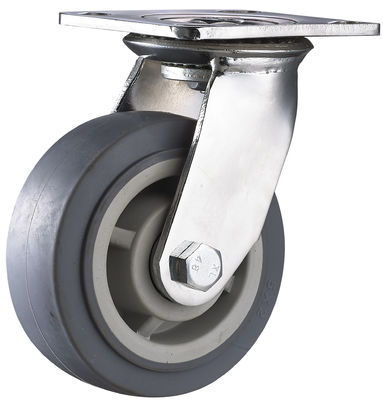 4" 5" 6" 8" ruote di ricino di carrello ruote di gomma termoplastiche resistenti all'usura