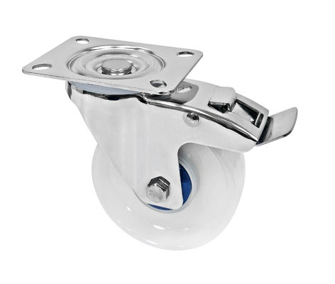 Caster in acciaio inossidabile 304 di media resistenza Caster PA bianco Capacità di carico 150-200KG