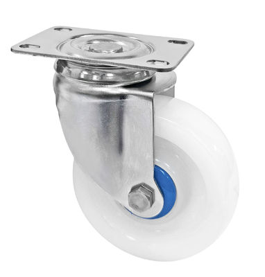 Caster in acciaio inossidabile 304 di media resistenza Caster PA bianco Capacità di carico 150-200KG