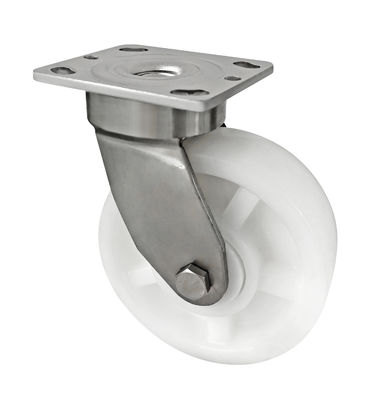 Bianco PA Caster 304 in acciaio inossidabile ruote di carica pesante 400KG-600KG capacità di carico