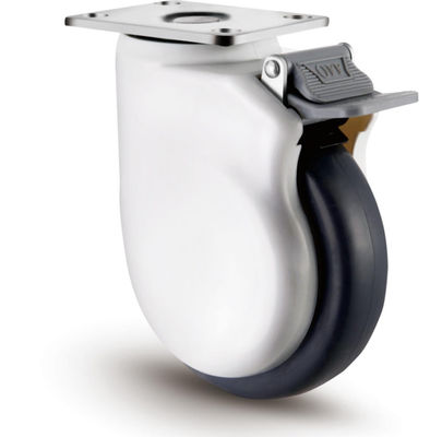 Ruote a rotaia TPR elastiche a media resistenza 100 mm 125 mm con protezione del filo